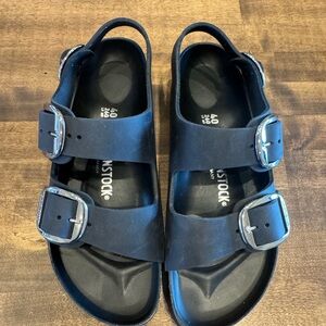 Birkenstock Milano Big Buckle Black Sandals